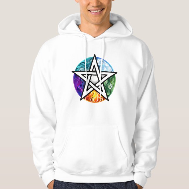 Wiccan pentagram hoodie (Framsida)