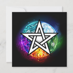 Wiccan pentagram inbjudningar