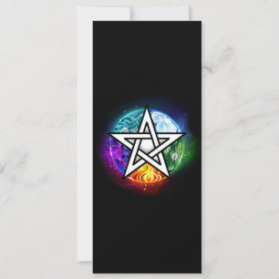 Wiccan pentagram julkort