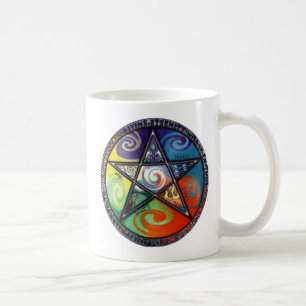 Wiccan Pentagram Kaffemugg