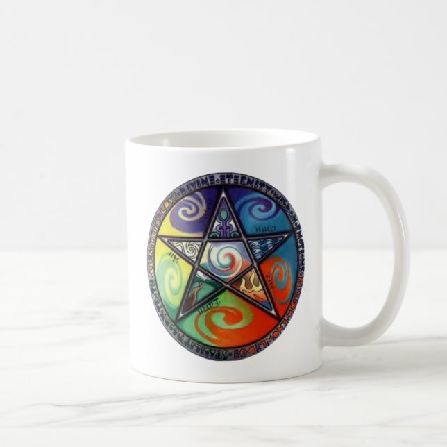 Wiccan Pentagram Kaffemugg (Höger)