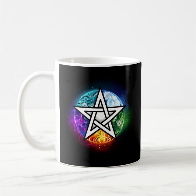 Wiccan pentagram kaffemugg (Vänster)