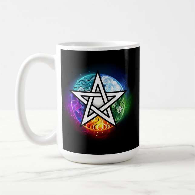 Wiccan pentagram kaffemugg (Vänster)