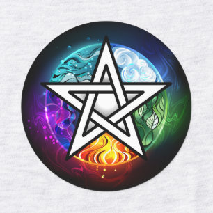 Wiccan pentagram klistermärke