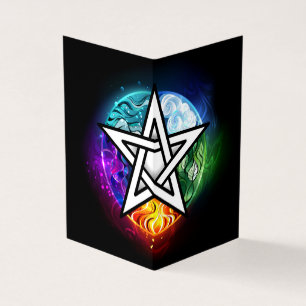 Wiccan pentagram kort