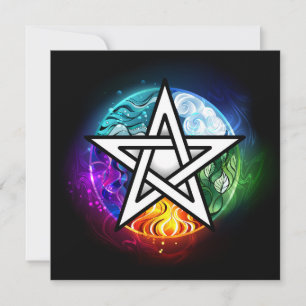 Wiccan pentagram kort