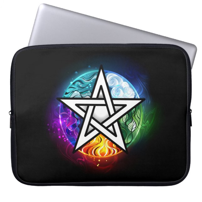 Wiccan pentagram laptop fodral (Framsidan)