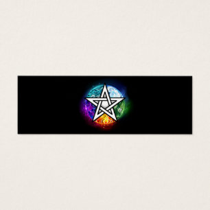 Wiccan pentagram litet visitkort