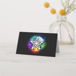 Wiccan pentagram lojalitetskort