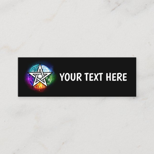 Wiccan pentagram lojalitetskort (Framsida)