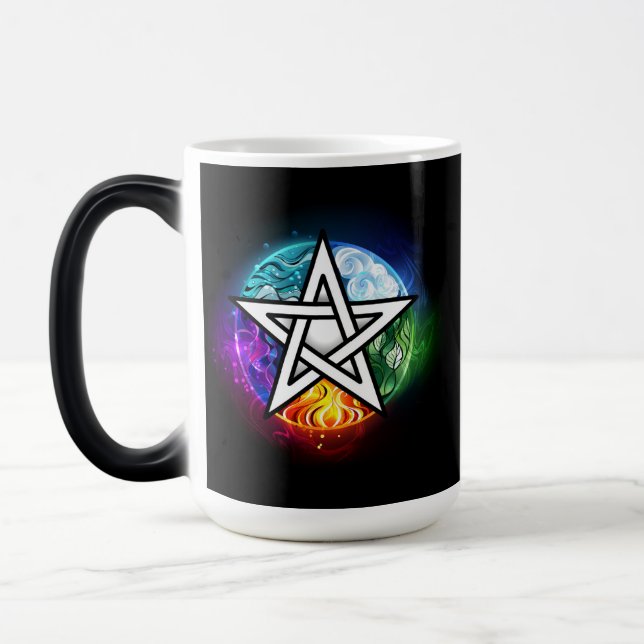 Wiccan pentagram magisk mugg (Vänster)