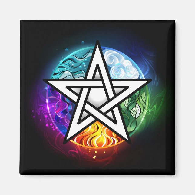 Wiccan pentagram magnet (Framsidan)
