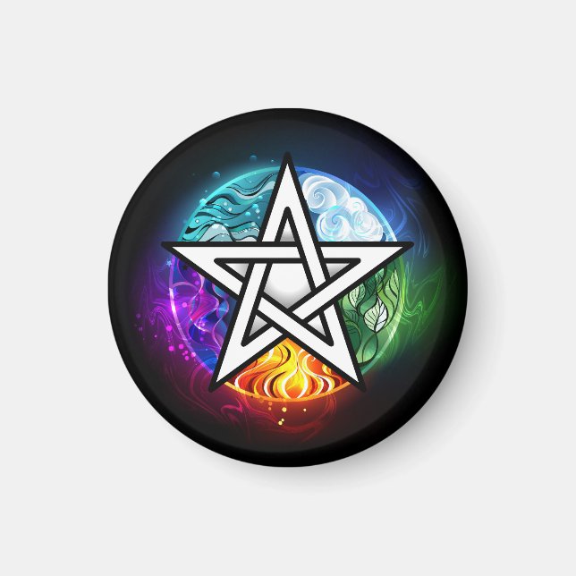 Wiccan pentagram magnet (Framsidan)