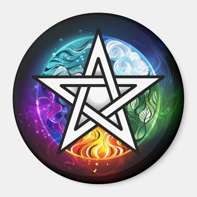 Wiccan pentagram magnet (Framsidan)