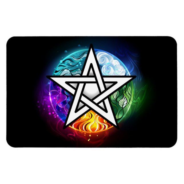 Wiccan pentagram magnet (Horisontell)