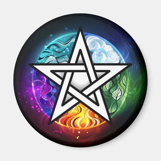 Wiccan pentagram magnet (Framsidan)