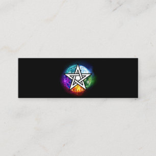 Wiccan pentagram mini visitkort