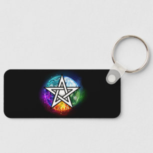 Wiccan pentagram nyckelring