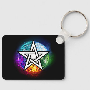 Wiccan pentagram nyckelring