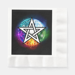 Wiccan pentagram pappersservett