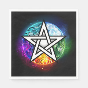Wiccan pentagram pappersservett