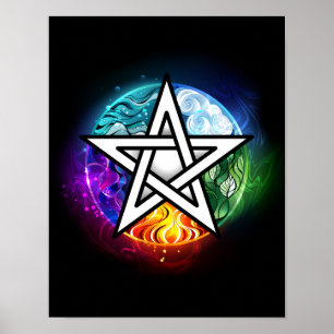 Wiccan pentagram poster