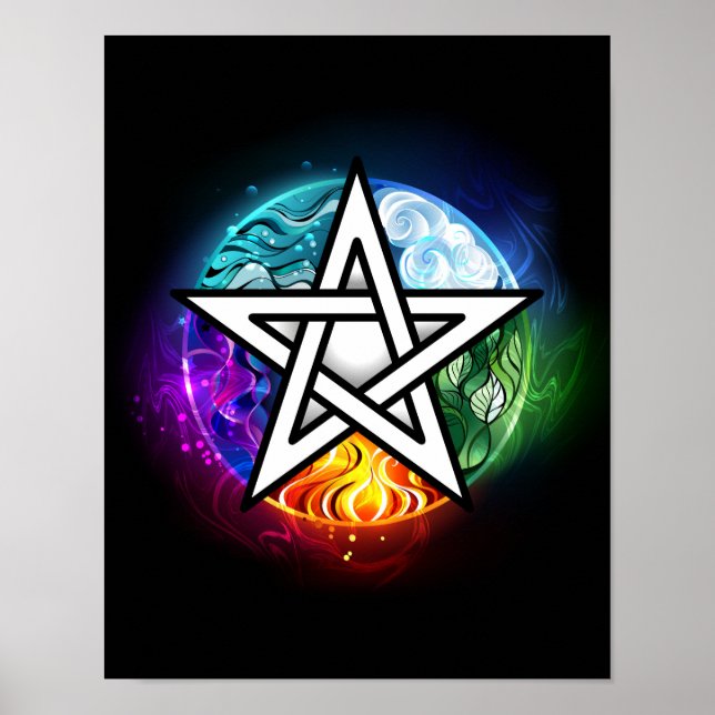 Wiccan pentagram poster (Framsidan)