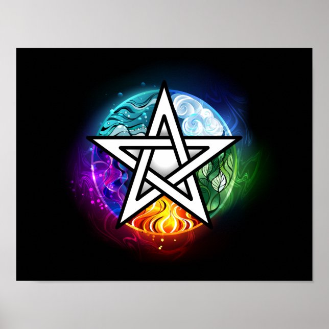 Wiccan pentagram poster (Framsidan)