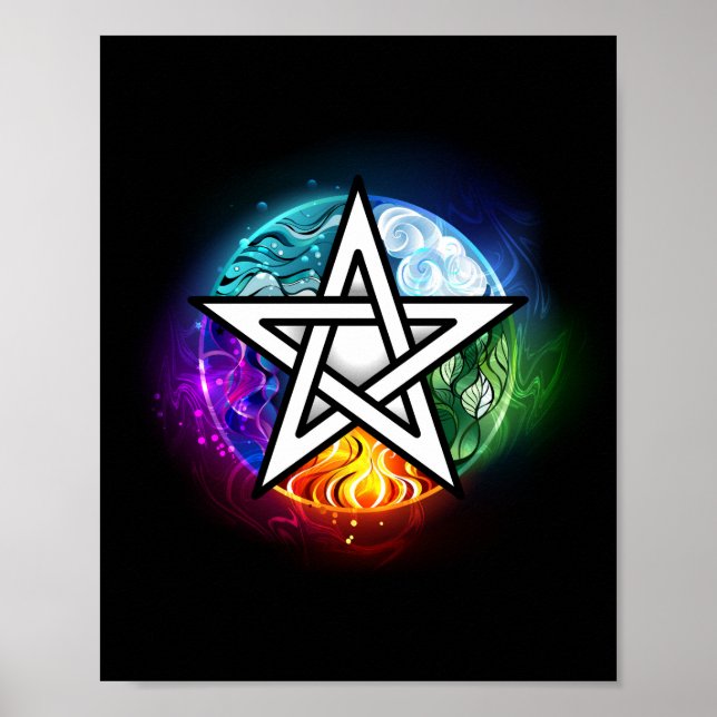 Wiccan pentagram poster (Framsidan)