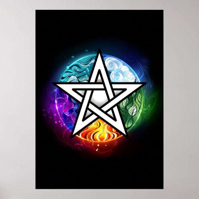 Wiccan pentagram poster (Framsidan)