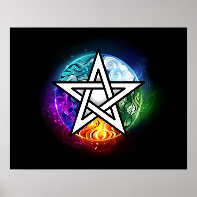 Wiccan pentagram poster (Framsidan)