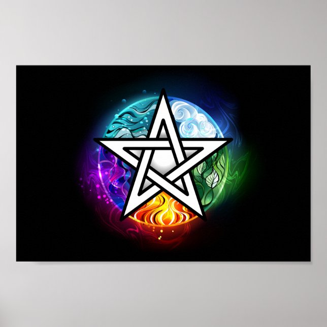 Wiccan pentagram poster (Framsidan)