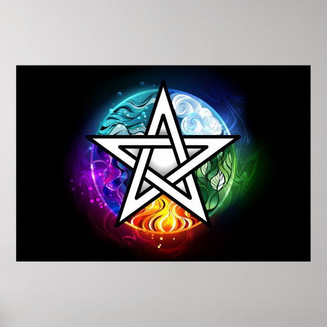 Wiccan pentagram poster (Framsidan)