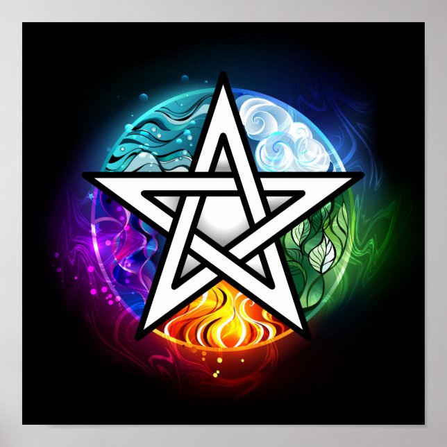 Wiccan pentagram poster (Framsidan)