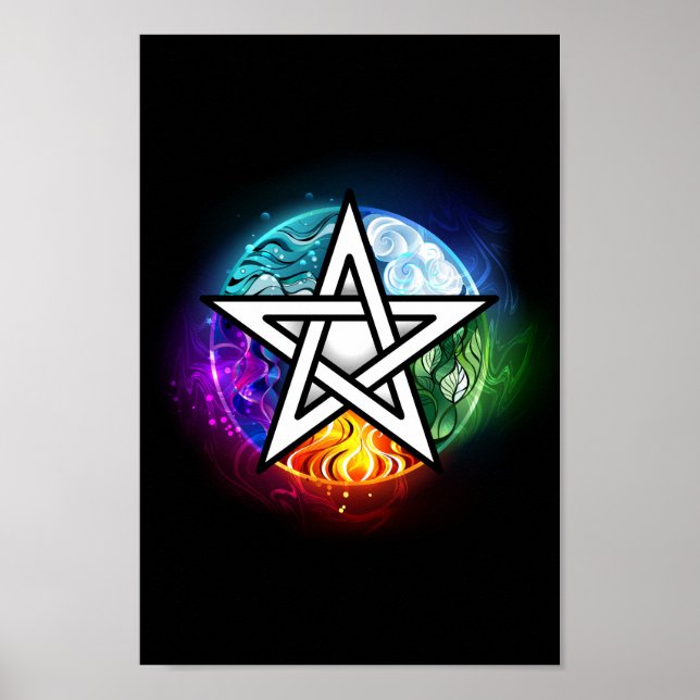 Wiccan pentagram poster (Framsidan)