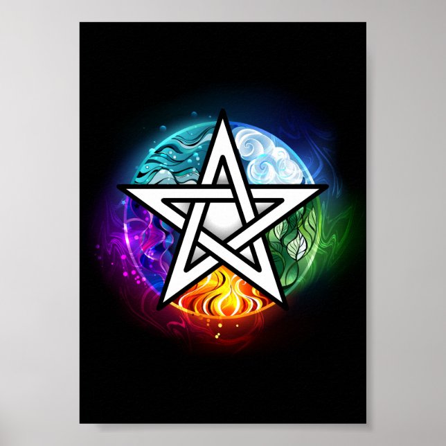 Wiccan pentagram poster (Framsidan)