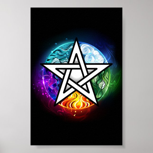 Wiccan pentagram poster (Framsidan)
