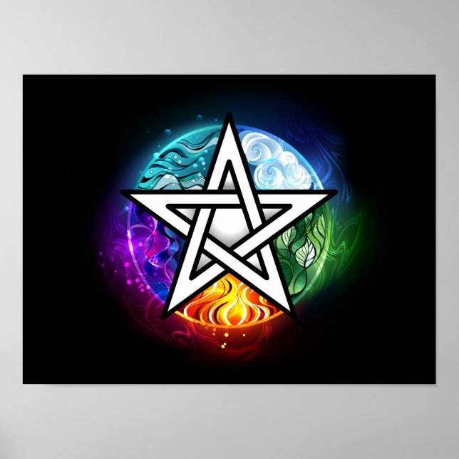 Wiccan pentagram poster (Framsidan)
