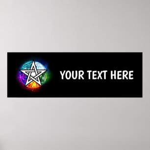Wiccan pentagram poster