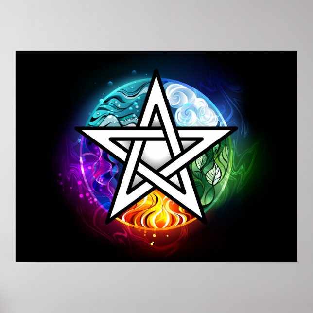 Wiccan pentagram poster (Framsidan)