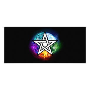 Wiccan pentagram reklamkort