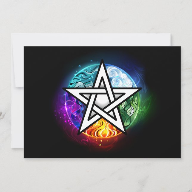Wiccan pentagram spara datumet (Framsida)
