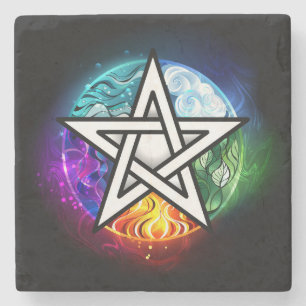 Wiccan pentagram stenunderlägg
