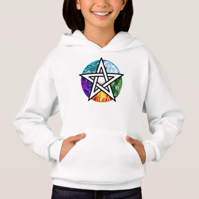 Wiccan pentagram t shirt (Framsida)