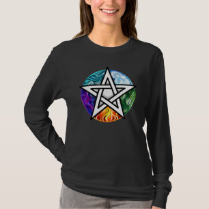 Wiccan pentagram t shirt