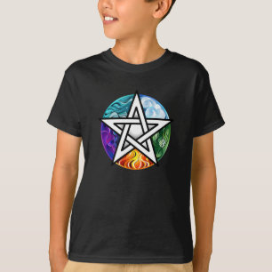 Wiccan pentagram t shirt