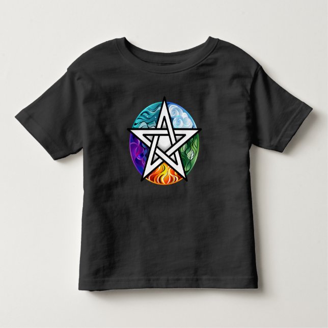Wiccan pentagram t shirt (Framsida)