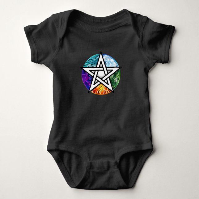Wiccan pentagram t shirt (Framsida)