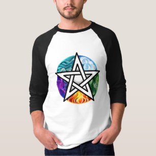 Wiccan pentagram t shirt