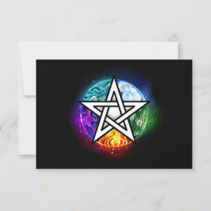 Wiccan pentagram tack kort